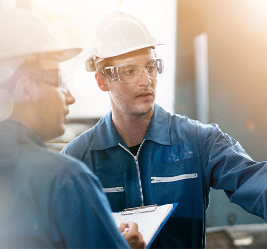 Maintenance team at work